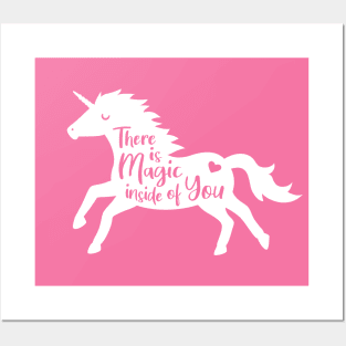 Unicorn Silhouette There Is Magic Inside Of You Posters and Art